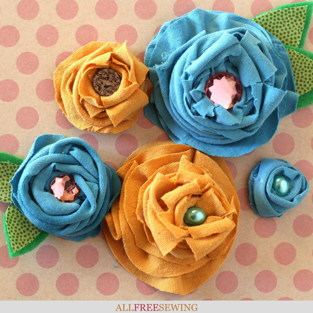 Upcycled T-Shirt Flowers (No-Sew ...